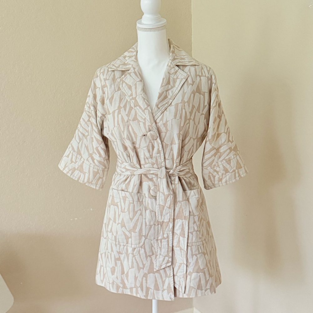 NIC+ZOE Tan Textured Robe with Belt